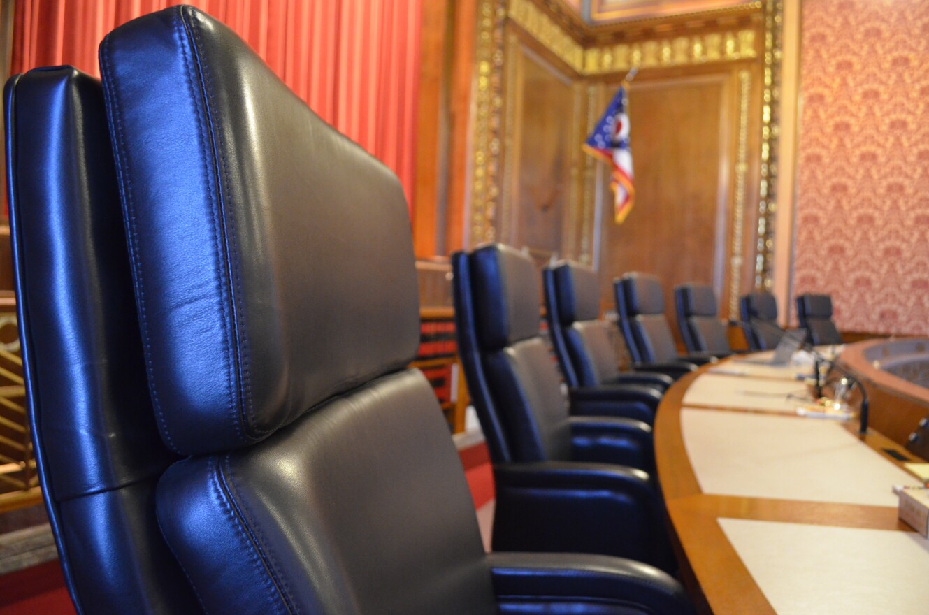 The bench of the Ohio Supreme Court